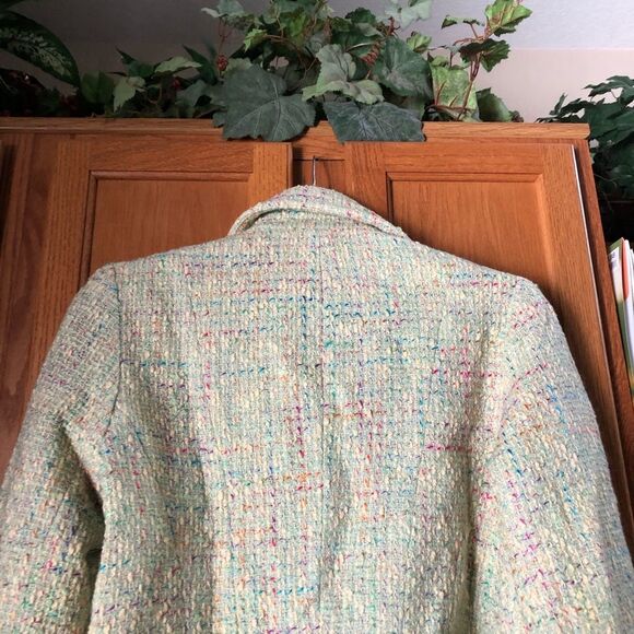 Bergdorf Goodman IMPASSE New York Double-Breasted Tweed Jacket Green - 4 - Picture 11 of 16